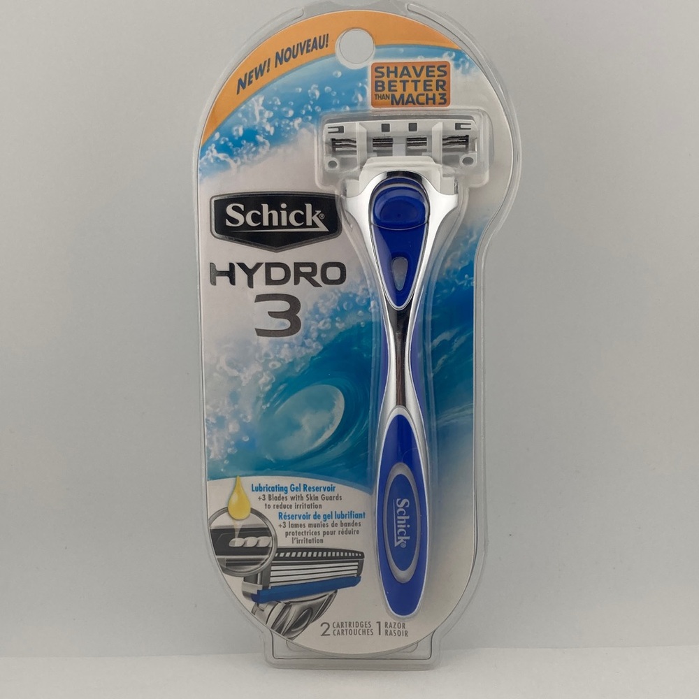 Schick Hydro 3 Razor 2 Cartridges 1 Handle Sealed